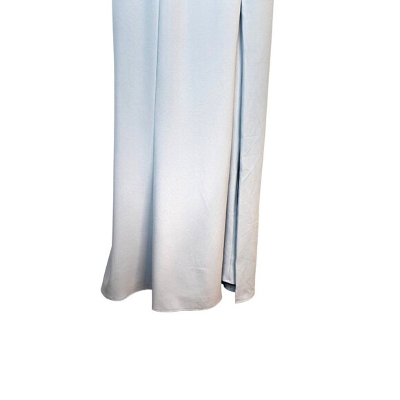 NWOT Show Me Your Mumu Small Light Blue Maxi Square Neckline Front Slit Flowy - Picture 11 of 14